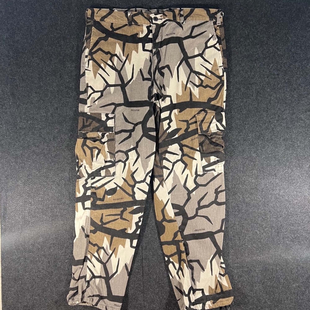 Predator Camouflage Cargo Pants Mens XL Brown Deception Camo Hunting Gorpcore